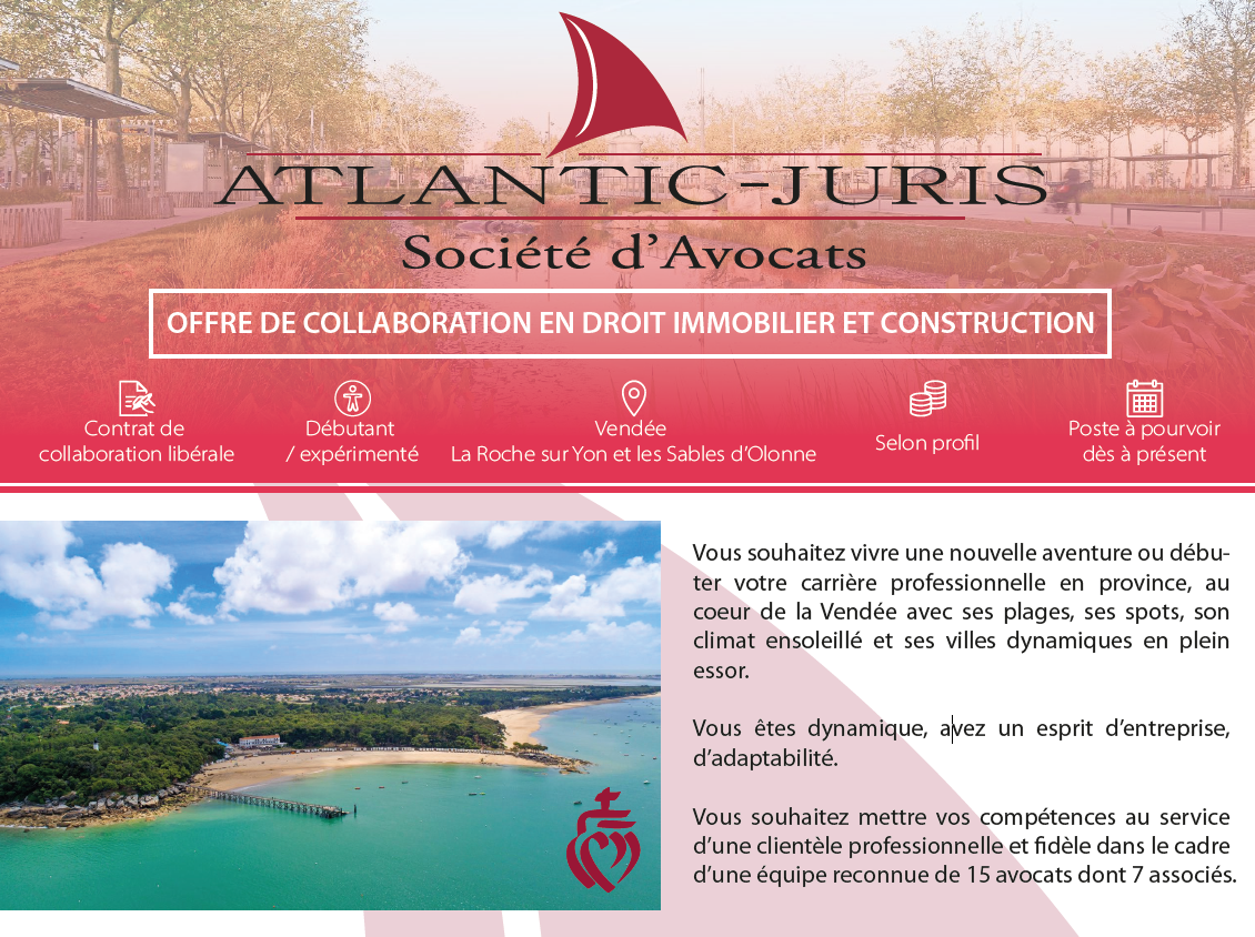 OFFRE DE COLLABORATION EN DROIT IMMOBILIER ET CONSTRUCTION